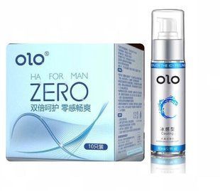 Набір Лубрикант охолоджуючий OLO 60 мл та Olo ZERO for man з гіалуроновою кислотою 10 шт OL43 фото