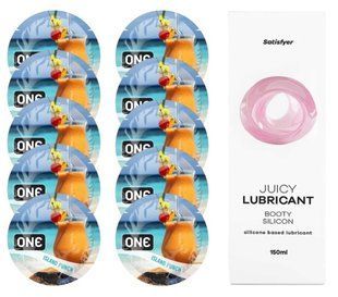 Набор One Island Punch 10 шт. + Лубрикант Satisfyer Booty Silicon 150 мл SOS12418 фото