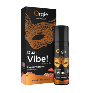Жидкий вибратор Секс на пляже DUAL VIBE!, 15мл (Orgie, Бразилия-Португалия) ST11 фото