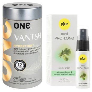 Набор из 12 шт ONE Vanish + Пролонгатор pjur MED Prolong Spray 20 мл SOS9213 фото