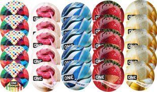 Набір з 25 шт One Extreme ribs + ONE Bubblegum + ONE Fresh Mint + ONE Chocolate Strawberry + ONE Banana Split SOS8266 фото