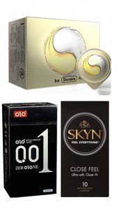 Набір з 30 шт : OLO - Ice Durable Fire , Black та Skyn Close Feel SOS257 фото