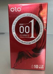 OLO Bare Thin 001 Square у червоному кольорі з точками 10 штук OL26 фото