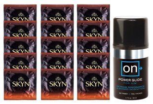 Комплект Skyn Warming 15 шт + Sensuva ON Power Glide For Him Gel (50 мл) SOS14487 фото