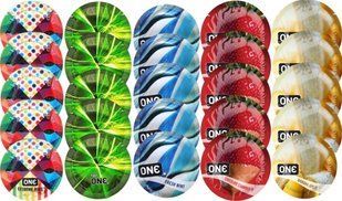 Набір з 25 шт One Extreme ribs + ONE Glowing + ONE Fresh Mint + ONE Chocolate Strawberry + ONE Banana Split SOS8264 фото