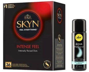 Комплект Skyn Intense feel 36 шт + Pjur Aqua Panthenol 30 мл SOS13200 фото