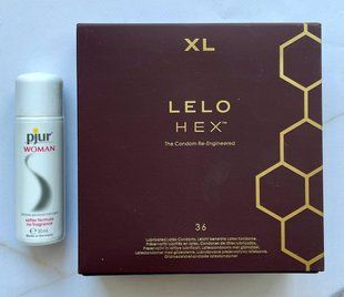 Набор LELO HEX Respect XL 36 Pack &ndash; Смазка на силиконовой основе pjur Woman 30 мл SOS1952 фото