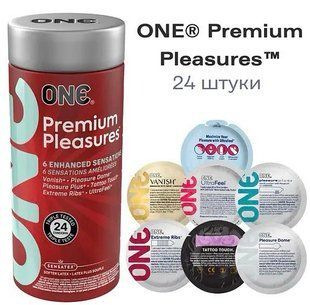 ONE Premium Pleasures &ndash; премиальный микс различных ощущений (24 шт) SOS11864 фото