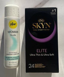 Комплект SKYN Elite 24шт + Змазка на водній основі pjur Woman Nude 100 мл SOS2186 фото