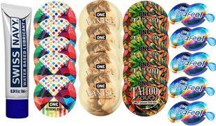 Набор из Swiss Navy Water-Based 10 мл + ONERibs + ONE Vanish + ONETattoo + ONE UltraFeel SOS8498 фото