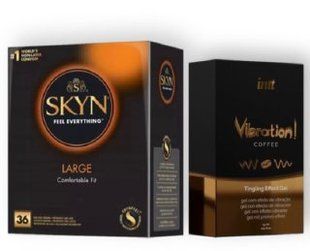 SKYN Large, 36 шт + Intt Vibration Coffee (15 мл) SOS6867 фото