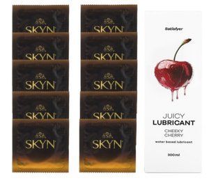 Комплект SKYN passion daiquiri 10 шт. + Лубрикант Satisfyer Juicy Lubricant Cheeky Cherry 300 мл SOS12614 фото