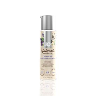 Масажна олія System JO - Naturals Massage Oil - Lavender & Vanilla, з ефірними оліями (120 мл) SO6165 фото
