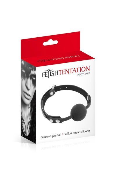 Классический кляп с силиконовым шариком Fetish Tentation Silicone Gag Ball SO4038 фото