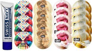 Набор из Swiss Navy Water-Based 10 мл + ONERibs + ONE Vanish + ONE Bubblegum + ONEBanana SOS8511 фото