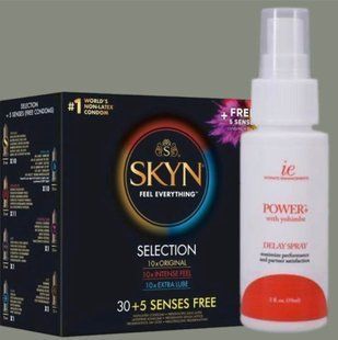 SKYN 35 Selection 35 шт + Пролонгатор Doc Johnson Power Delay Spray (59 мл) SOS4979 фото