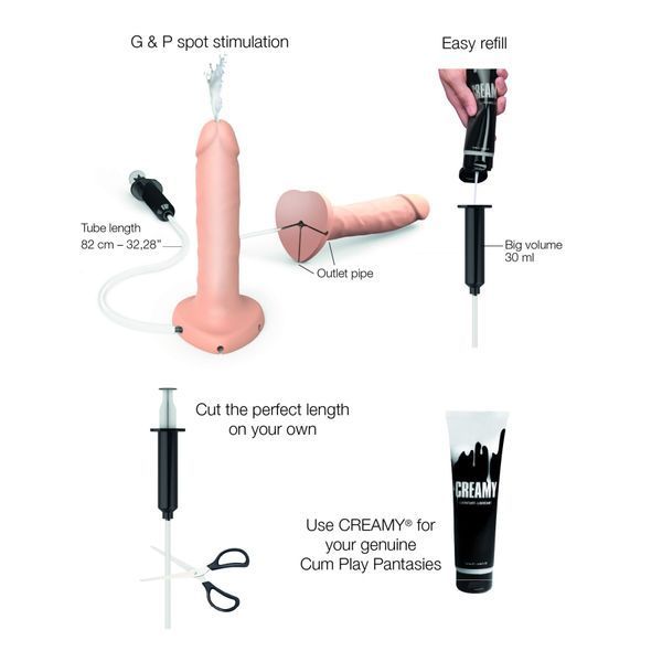 Фаллоимитатор, заканчивающий Strap-On-Me Squirting Cum Dildo Realistic Flash, диам. 3,9 см, силикон SO9014 фото