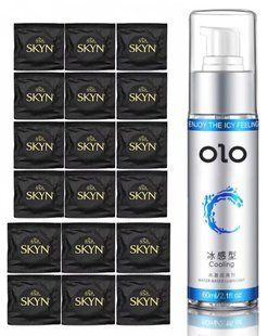 Комплект: SKYN ORIGINAL 18 шт. + Лубрикант OLO 60 мл SOS11267 фото