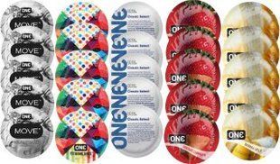 Набор из 25 шт One Move + ONERibs + ONE Classic + ONEChocolateStrawberry + ONEBanana SOS8410 фото