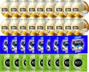 Набір 36 шт ONE Banana Split + Pasante Blueberry Blast + EXS EXTREME 3 в 1 SOS7662 фото