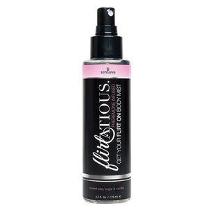 Спрей-міст для тіла з феромонами Sensuva Flirtatious Vanilla, Sugar, & Sweet Pea (125 мл) SO4939 фото