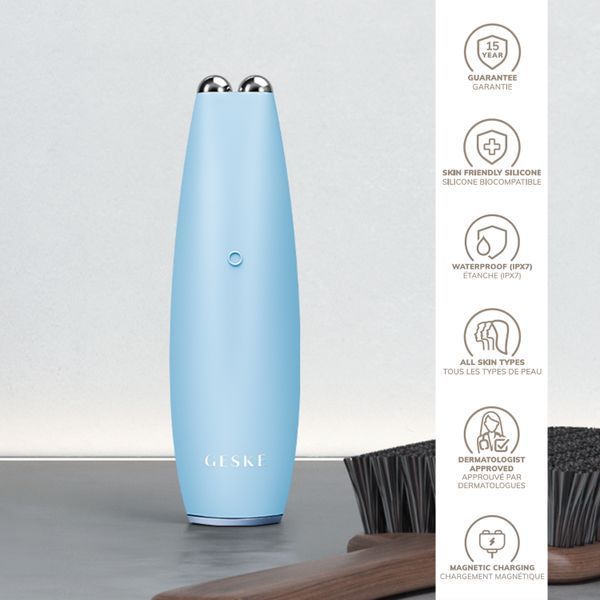 Микротоковая ручка для подтяжки лица GESKE MicroCurrent Face-Lift Pen 6в1 aquamarine HB0127 фото