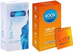 Набор с Pasante Silk Thin 12 шт + EXS Delay, 12 шт SOS8108 фото