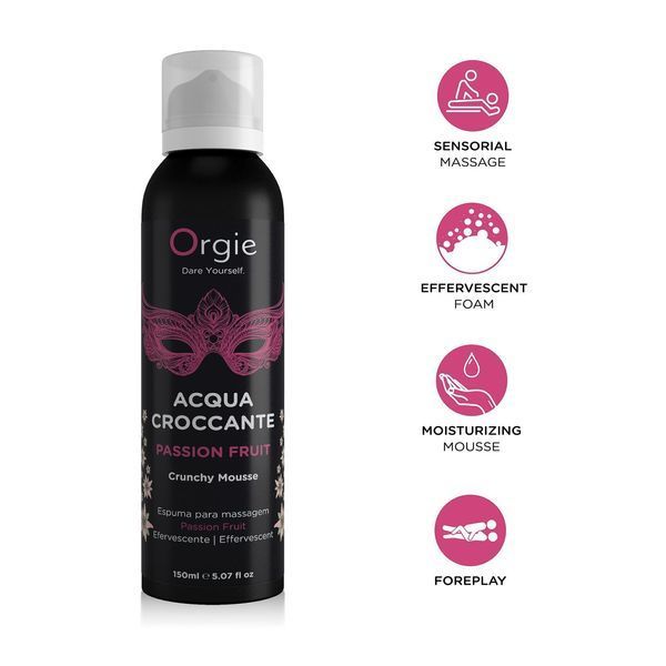 Масажна пінка Orgie &ndash; Acqua Croccante Passion Fruit (150 мл), ефект бульбашок, що лопаються SX1494 фото