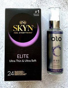 Набір SKYN Elite (24 штук) + Лубрикант "olo smooth" 60 мл SOS2345 фото