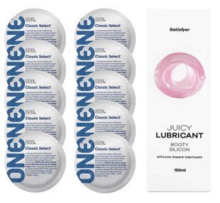 Комплект ONE Classic 10 шт. + Лубрикант Satisfyer Juicy Lubricant Booty Silicon (150 мл) SOS12307 фото
