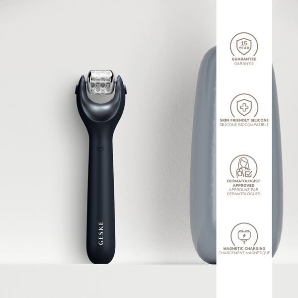 Электронный роллер для лица с микроиглами GESKE MicroNeedle Face Roller 9в1 black HB0190 фото