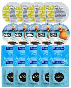Набір 20 шт ONE Super Studs + ONE Island Punch + Pasante Cooling + EXS Air Thin SOS7310 фото