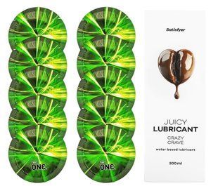 Комплект One Glowing 10 шт. + Лубрикант Satisfyer Juicy Lubricant Crazy Crave (300 мл) SOS12206 фото