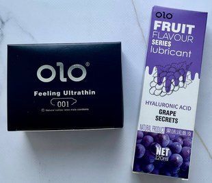 Комплект OLO Feeling Ultrathin 001 10 шт + Гель-лубрикант виноград 120 мл OLO SOS3694 фото
