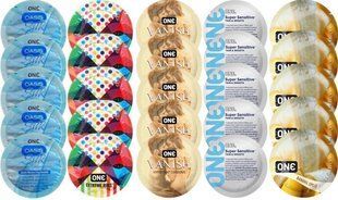 Набор с 25 шт One Oasis Silk + ONE Ribs + ONE Vanish + ONE Sensitive + ONE Banana SOS8354 фото