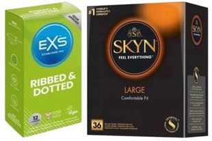 Набір з SKYN Large, 36 шт + EXS Ribbed & Dotted (12 штук) SOS7906 фото