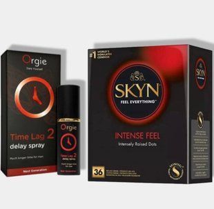 SKYN Intense Feel 36 шт + Пролонгатор TIME LAG 2, 10 мл SOS5788 фото