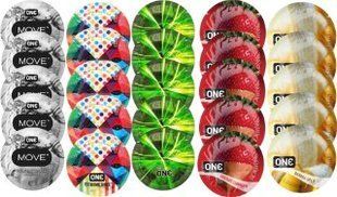 Набор из 25 шт One Move + ONERibs + ONE Glowing + ONEChocolateStrawberry + ONEBanana SOS8404 фото