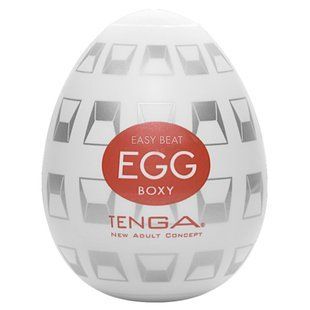 Мастурбатор-яйце Tenga Egg Boxy з геометричним рельєфом SO5488 фото