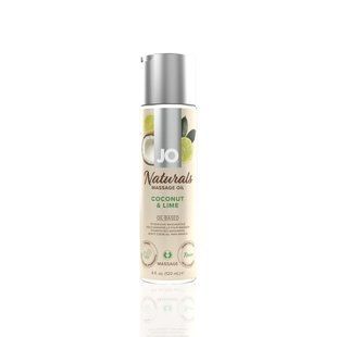 Масажна олія System JO &ndash; Naturals Massage Oil &ndash; Coconut & Lime ,з ефірними оліями (120 мл) SO6164 фото