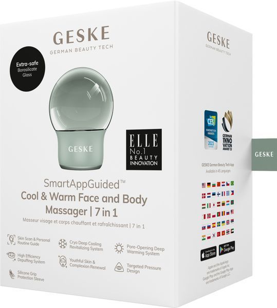 Масажер для обличчя і тіла GESKE Cool&Warm Face and Body Massager 7в1 green HB0299 фото