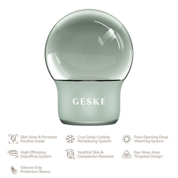 Масажер для обличчя і тіла GESKE Cool&Warm Face and Body Massager 7в1 green HB0299 фото