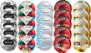 Набор из 25 шт One Move + ONERibs + ONE Sensitive + ONEChocolateStrawberry + ONEBanana SOS8403 фото