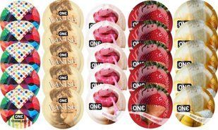 Набір з 25 шт One Extreme ribs + ONE 𝐕𝐀𝐍𝐈𝐒𝐇 + ONE Bubblegum + ONE Chocolate Strawberry + ONE Banana Split SOS8252 фото