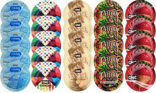 Набор с 25 шт One Oasis Silk + ONE Ribs + ONE Vanish + ONE Tattoo + ONE Chocolate Strawberry SOS8352 фото
