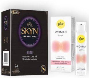 SKYN Elite, 24 шт + pjur Woman Lust 15 мл SOS7022 фото