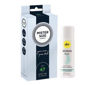 Mister Size - Pure Feel - 47 (10 шт) и Лубрикант Pjur Woman Nude &ndash; 30 мл SOS944 фото