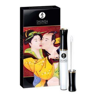 Стимулирующий блеск для губ Shunga LIPGLOSS &ndash; Sparkling Strawberry Wine (10 мл), эффект покалывания SO2554 фото