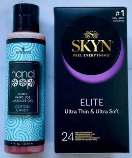 Комплект SKYN Elite 24 шт - Лубрикант Sensuva Handipop Cotton Candy (125 мл) SOS3385 фото