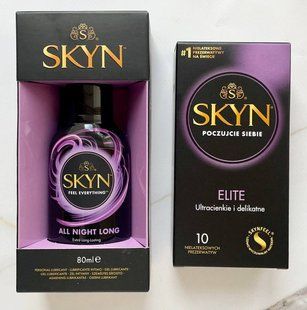 Набор Skyn Elite 10 шт + Лубрикант SKYN All Night Long 80 мл SOS2085 фото